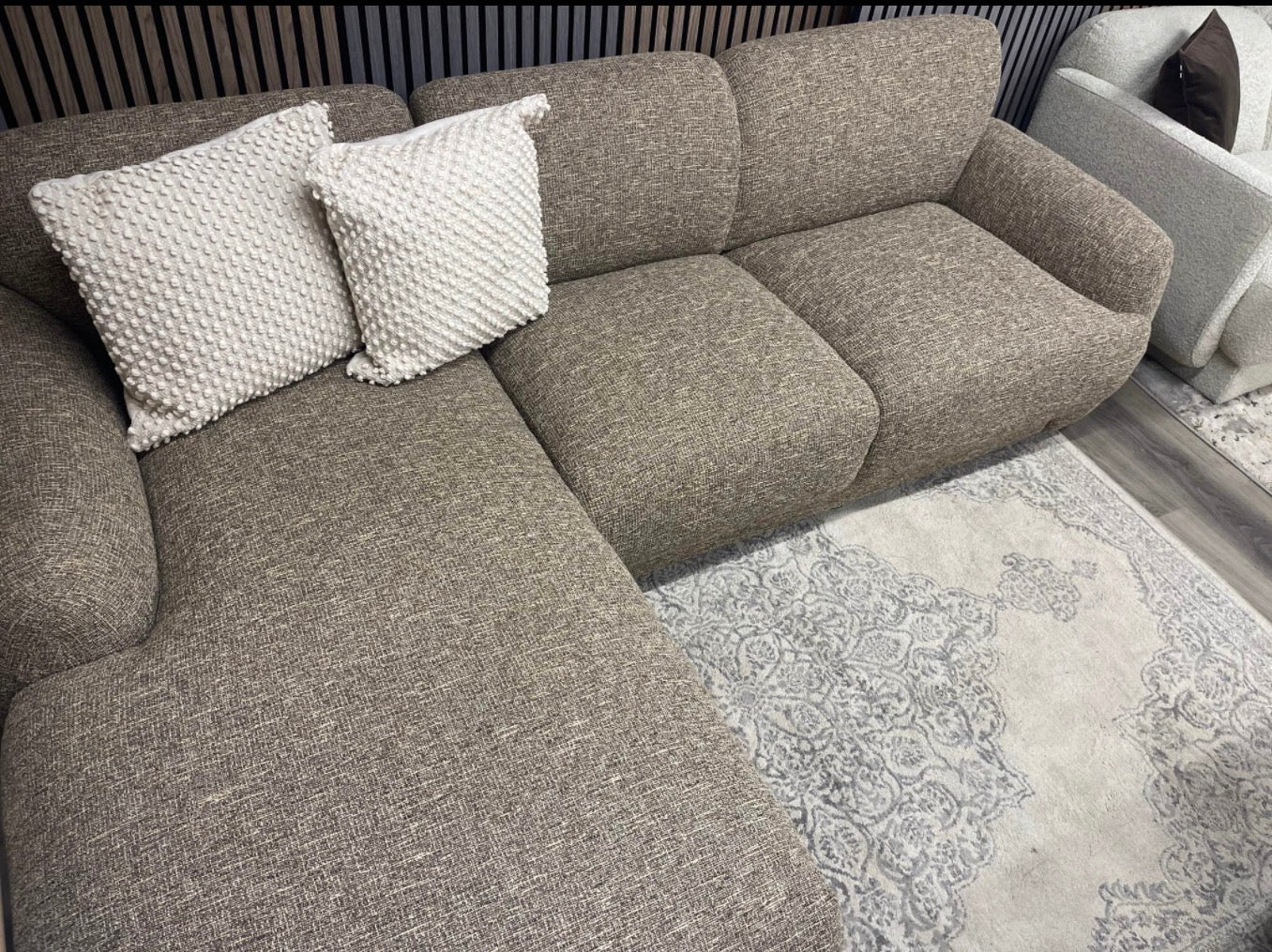 Cloud Left Hand Corner Sofa And Matching Storage Footstool