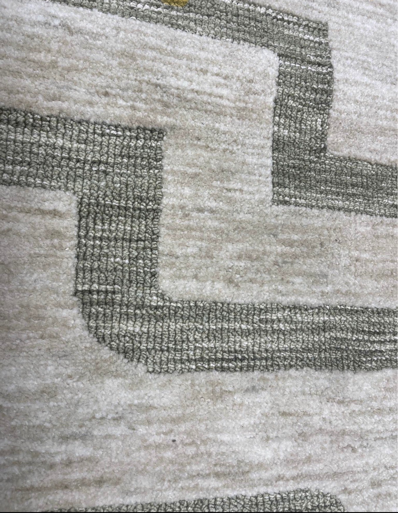 Green And Cream Rug