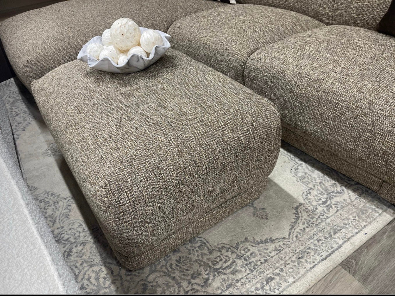 Cloud Left Hand Speckled Cappuccino Boucle  Chaise Sofa