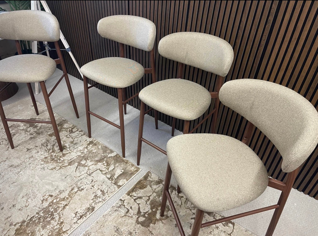 Halston Latte Barstools x4