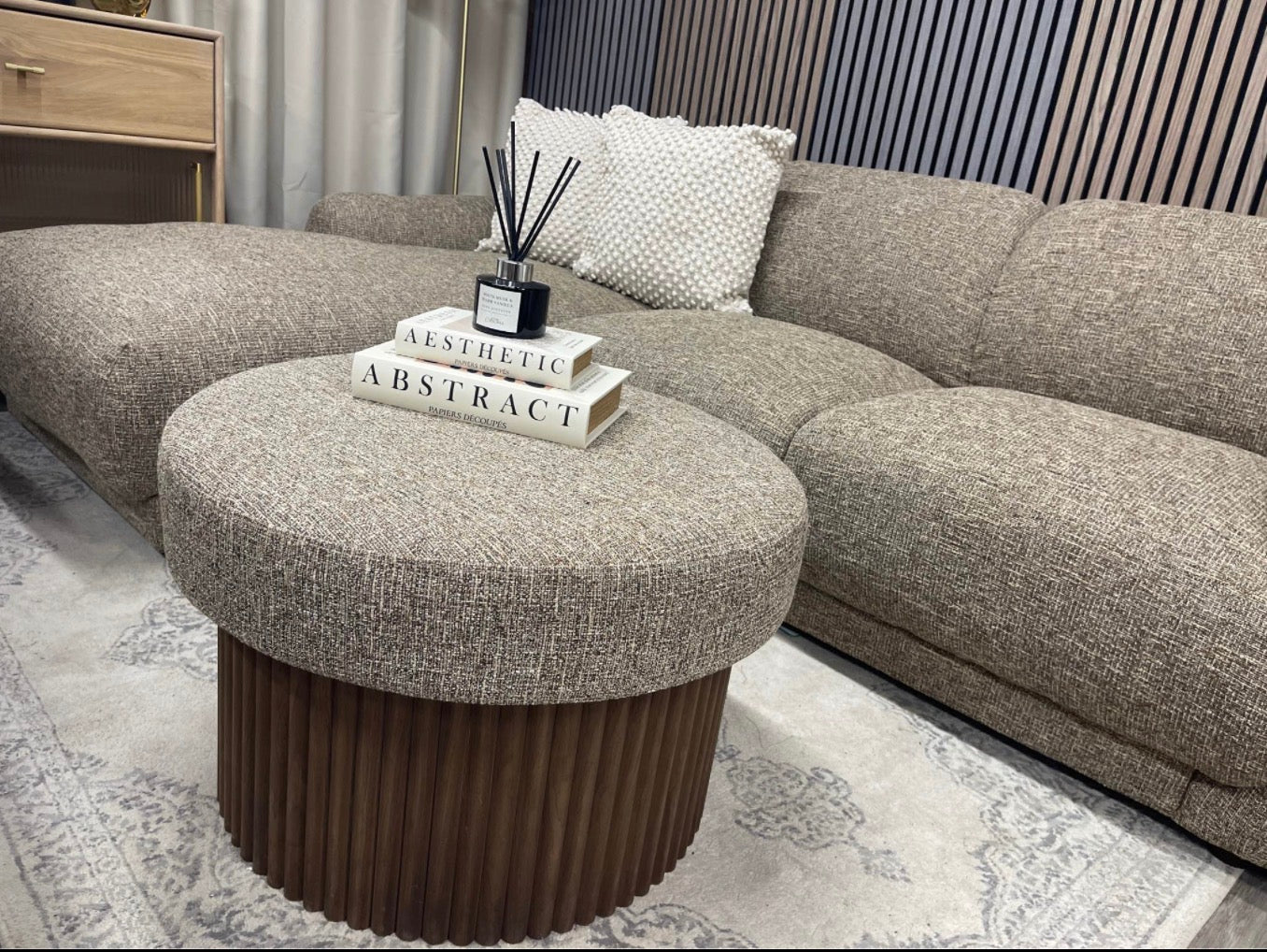 Cloud Left Hand Corner Sofa And Matching Storage Footstool