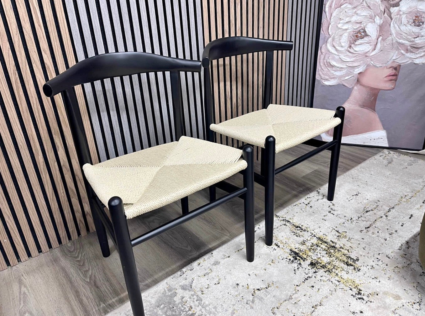 Aalborg Wooden Dining Chairs x2