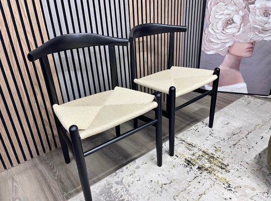 Aalborg Wooden Dining Chairs x2