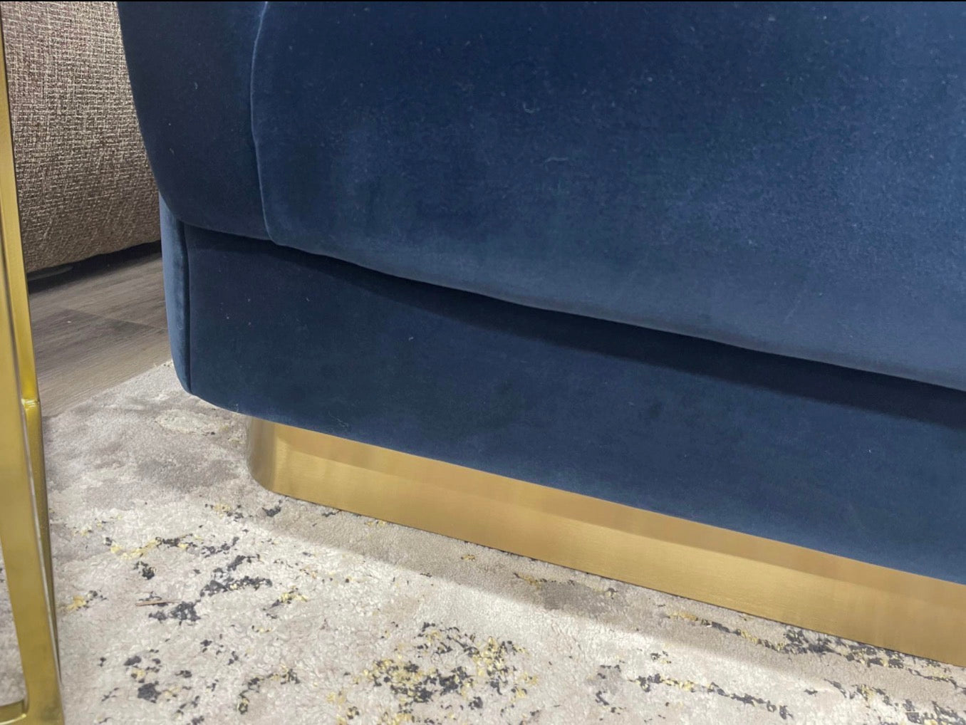 Royal Blue Velvet Valentin 3 Seater Sofa