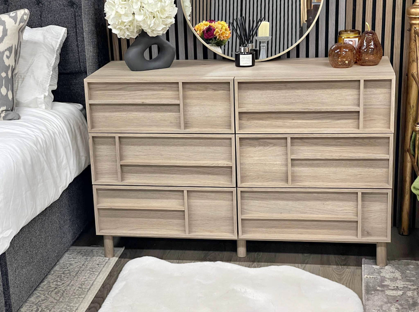 Next Light Oak Chest Of 6 Drawers