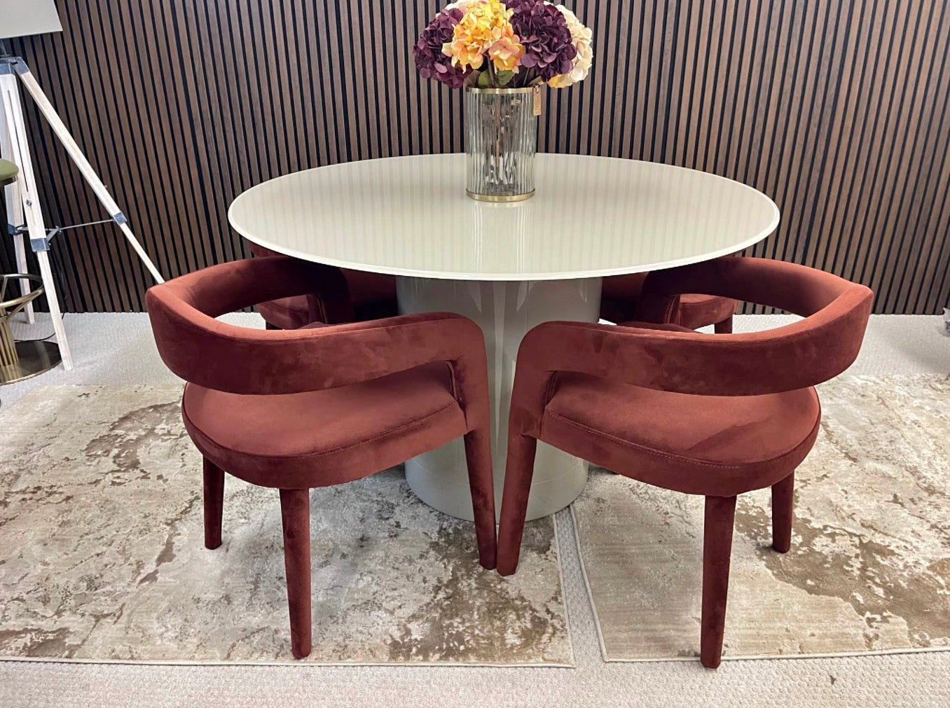 Glass Dining Table And 4 Dining Chairs