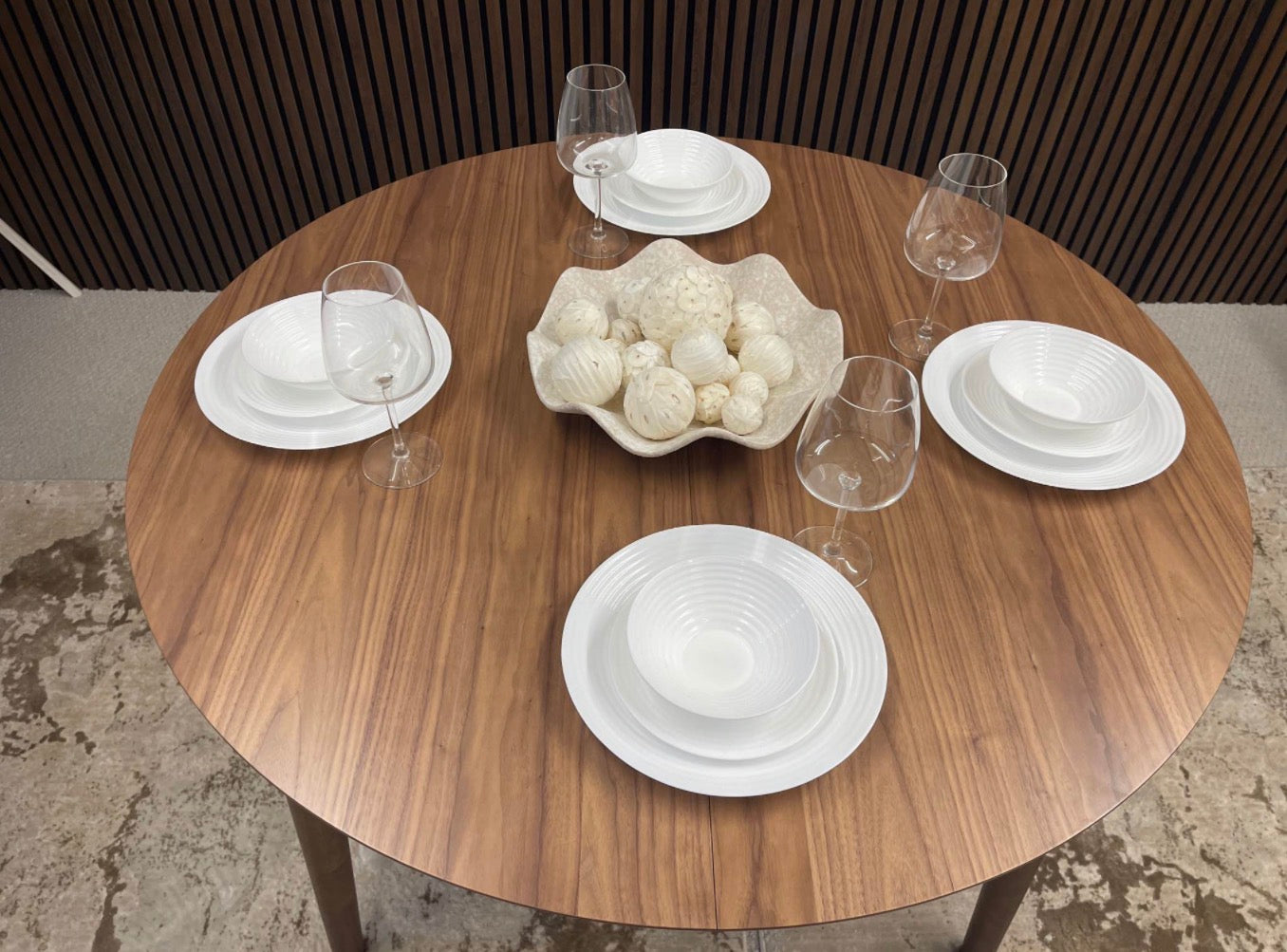 Montreux Round Wooden Extendable Dining Table