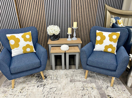 Set Of 2 Next Wilsons Highback Armchairs