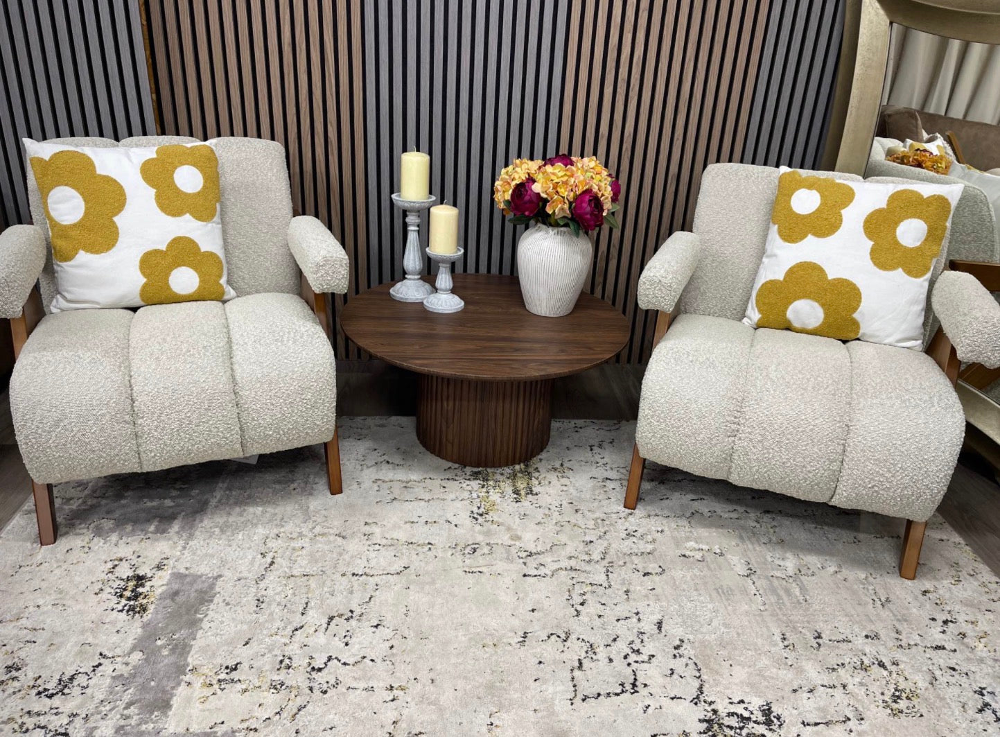 Set Of 2 Paulo Boucle Armchairs