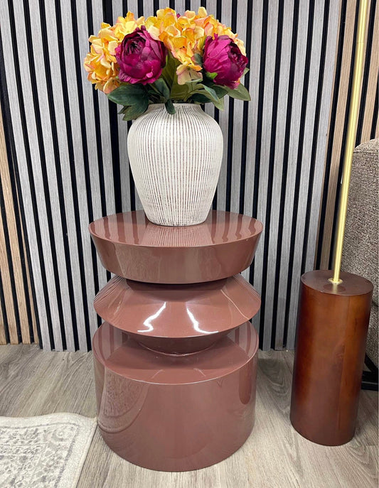 Gloss Burgundy Side Table