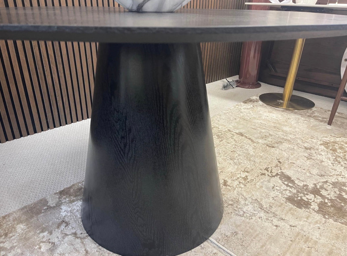 Black Wooden Round Dining Table