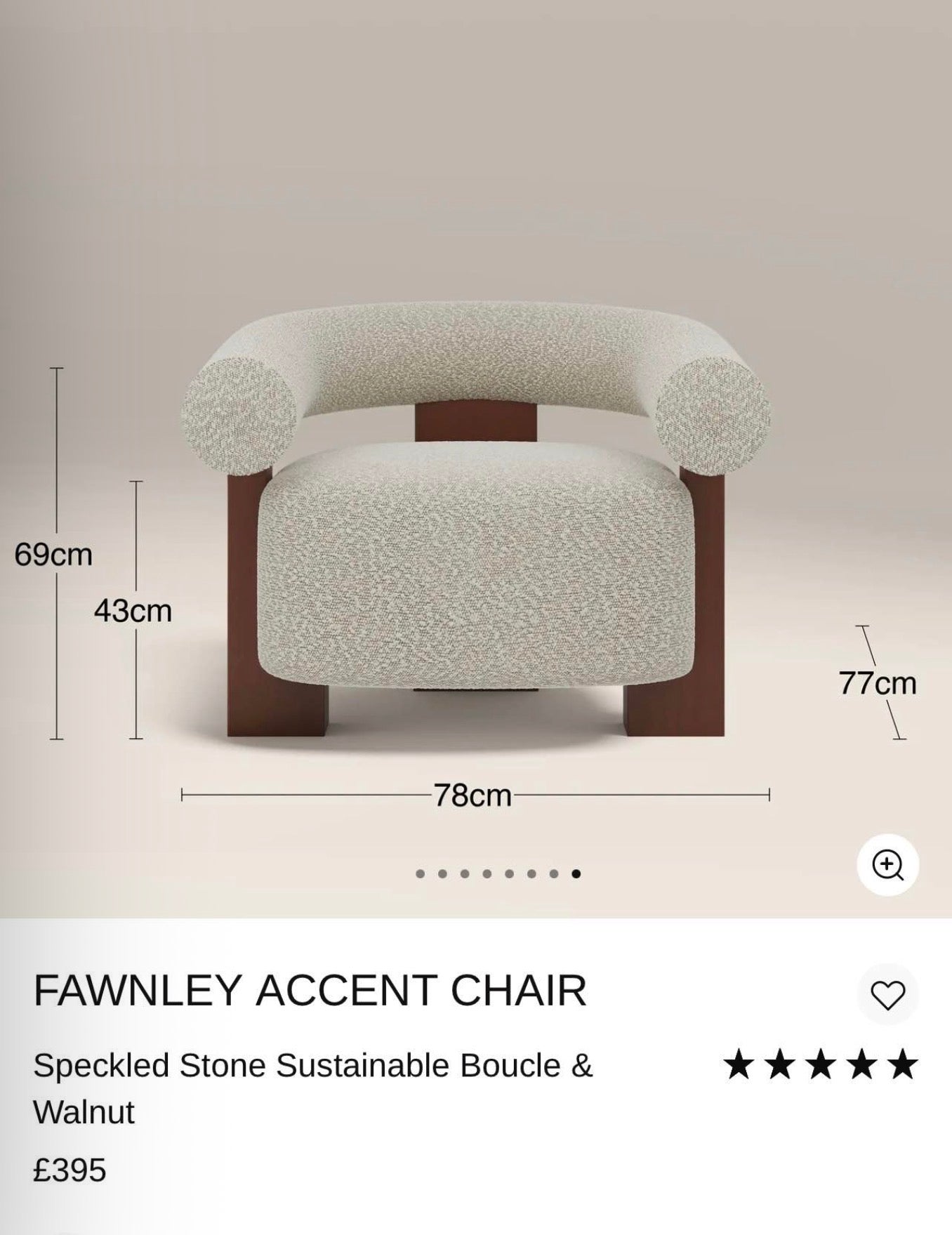 Speckled Boucle Armchair