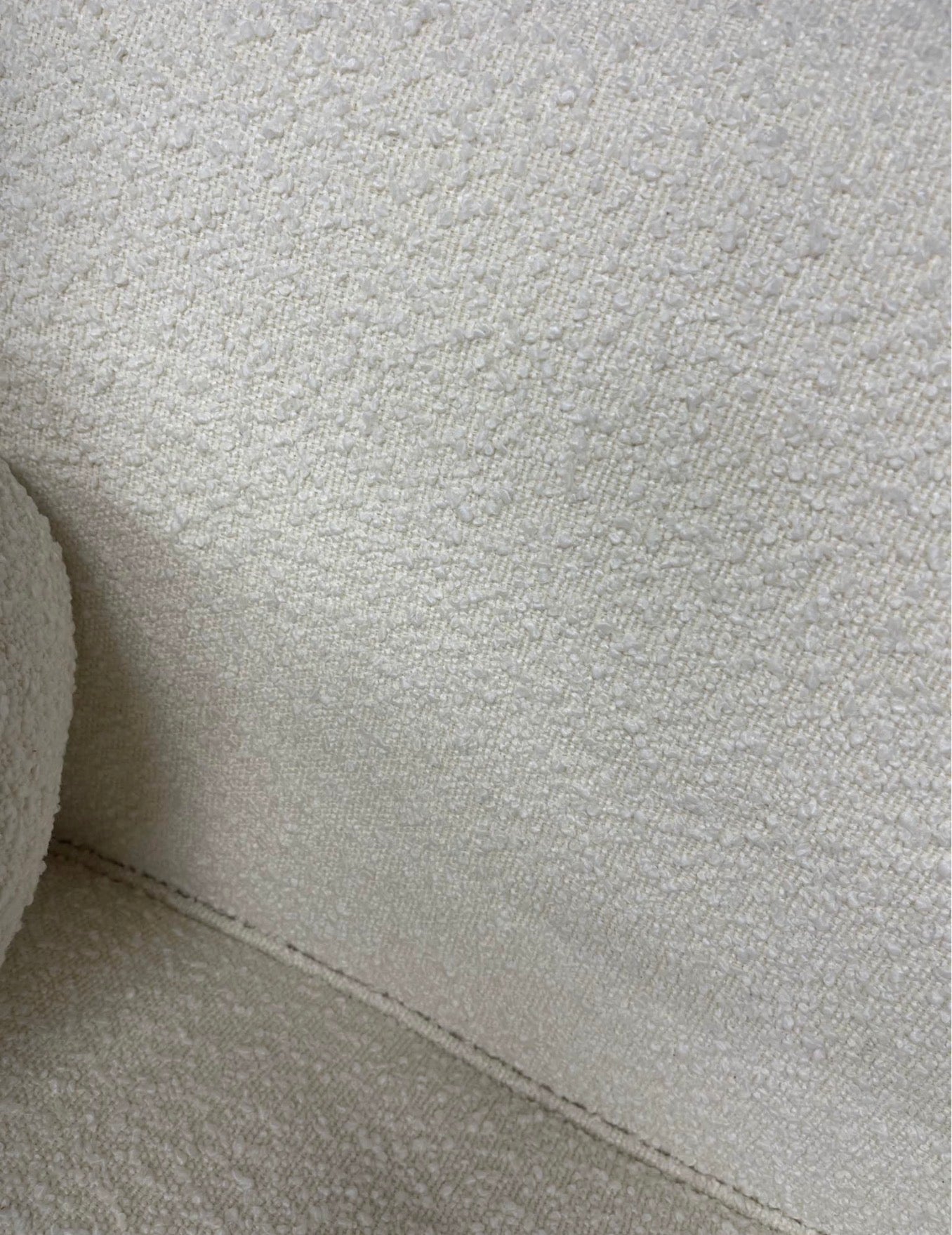 White Boucle 3 Seater Sofa