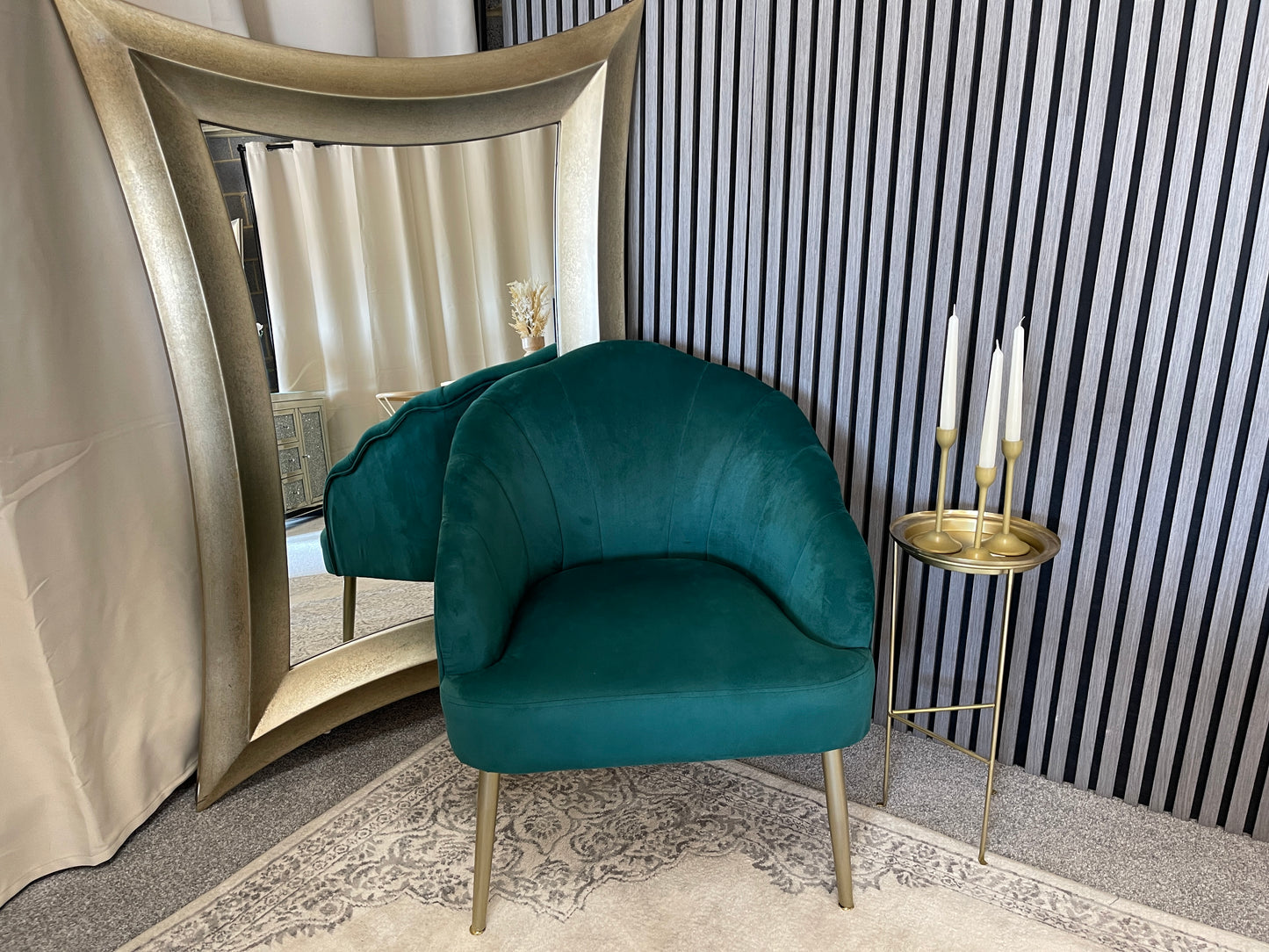 Sophia green accent chair