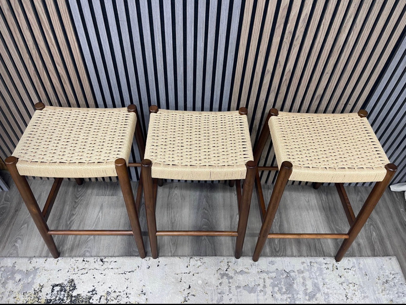 Wooden Kitchen Stools x3