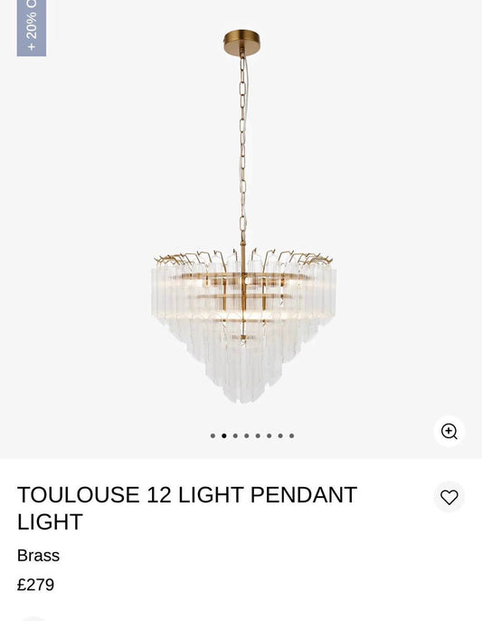 Toulouse 12 Light Pendant Light