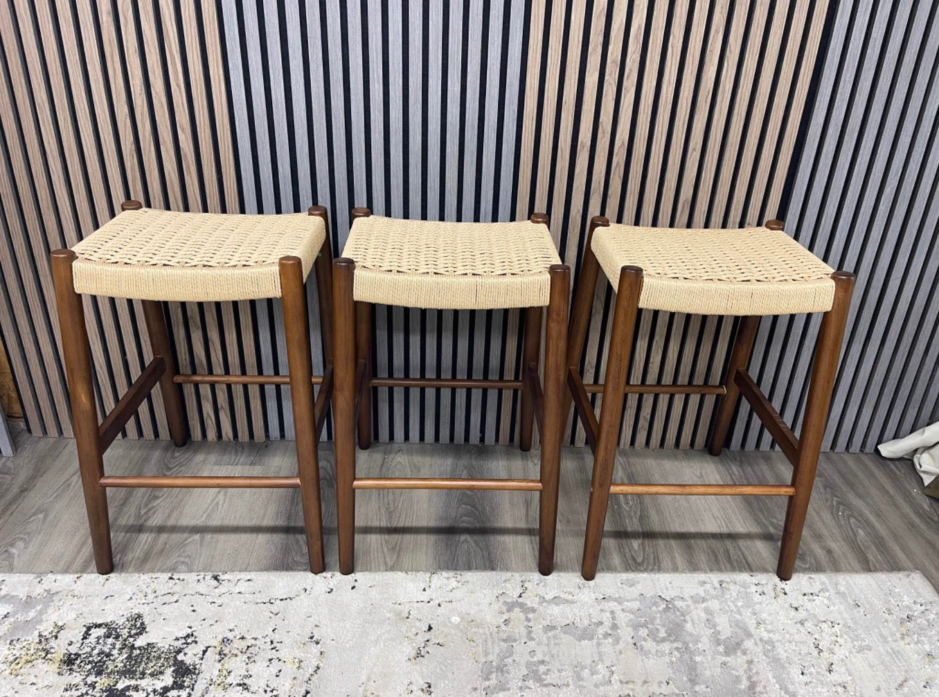 Wooden Kitchen Stools x3