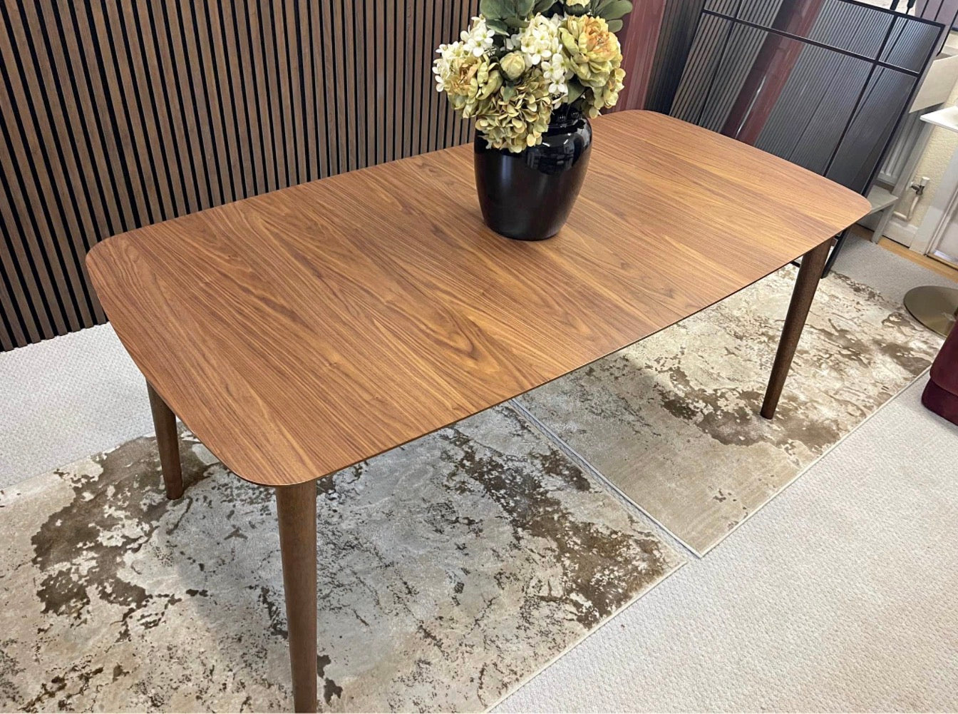Walnut Rectangular Extendable Dining Table