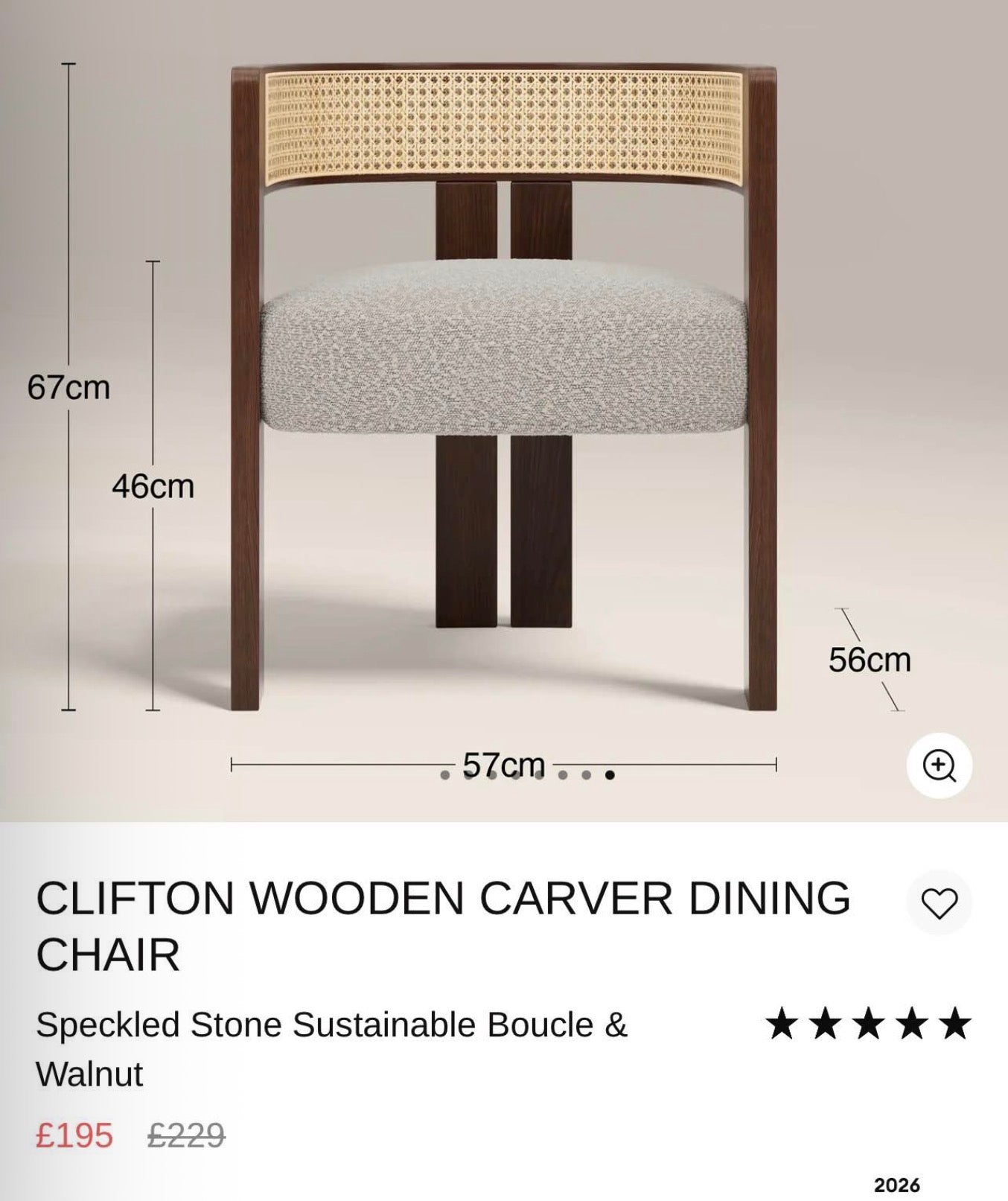 Wooden Carver Dining Chairs x4
