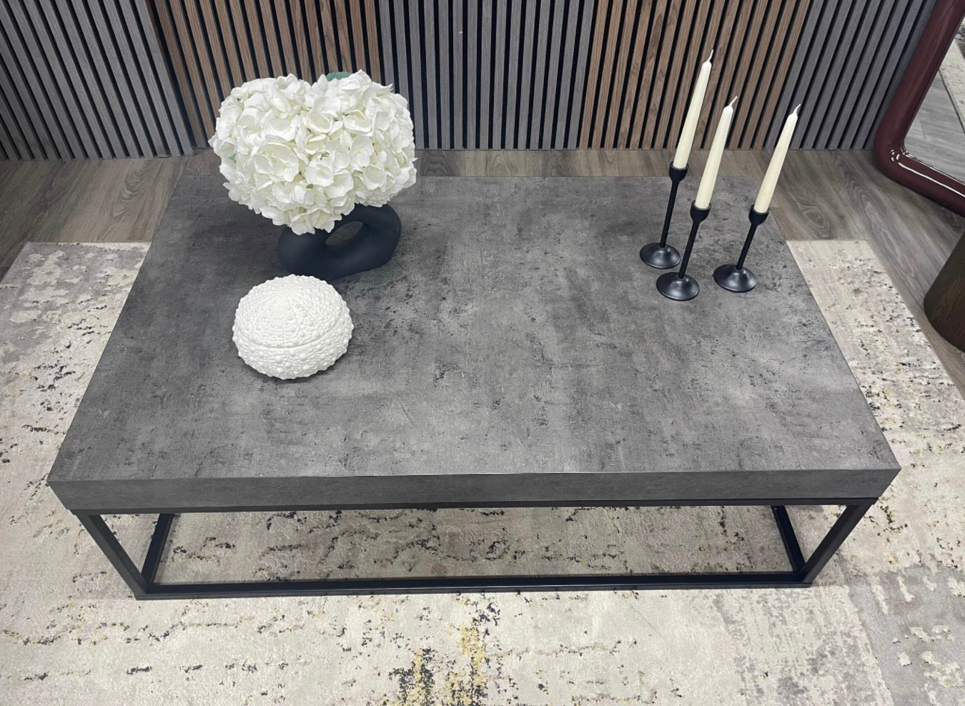 Large Concrete Effect Coffee Table
