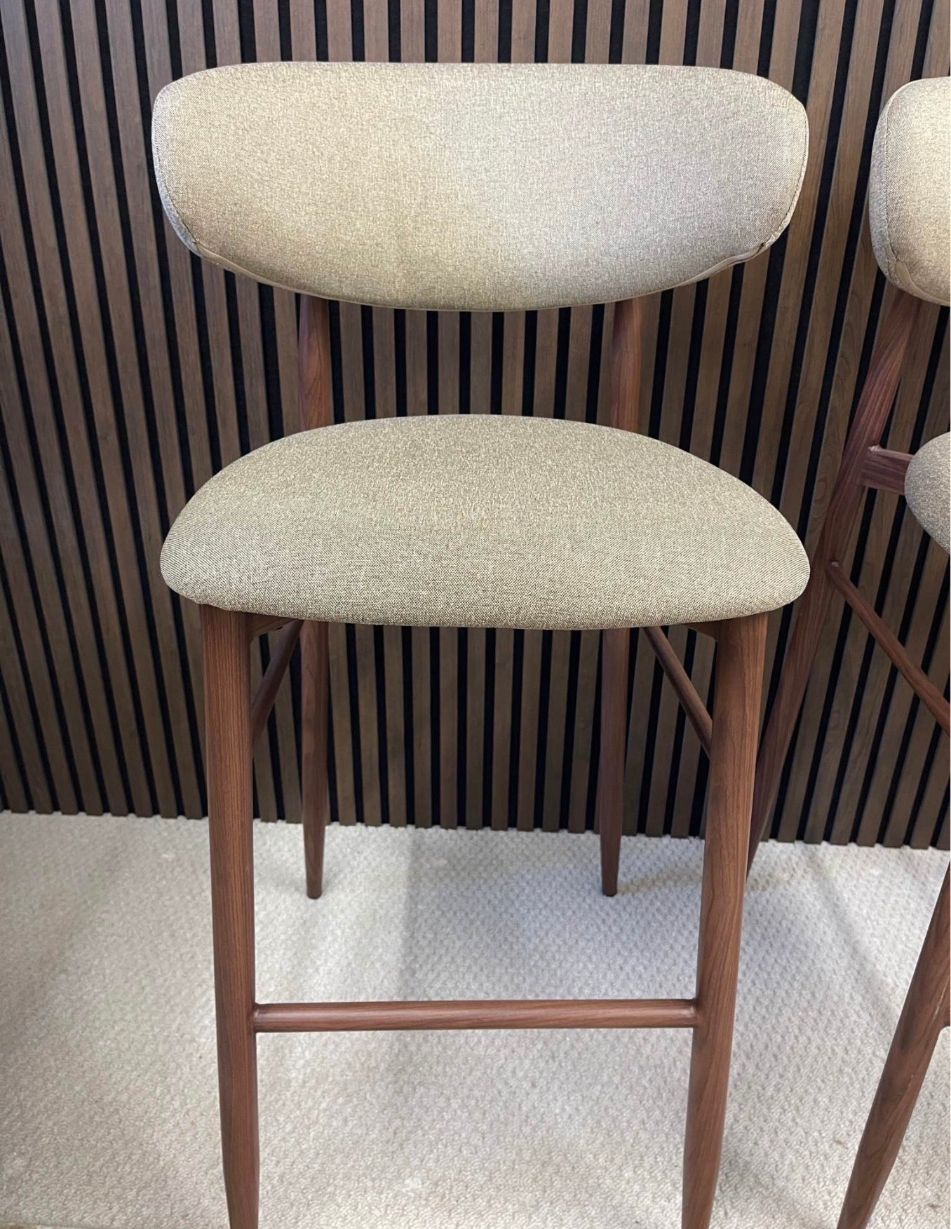 Halston Latte Barstools x4