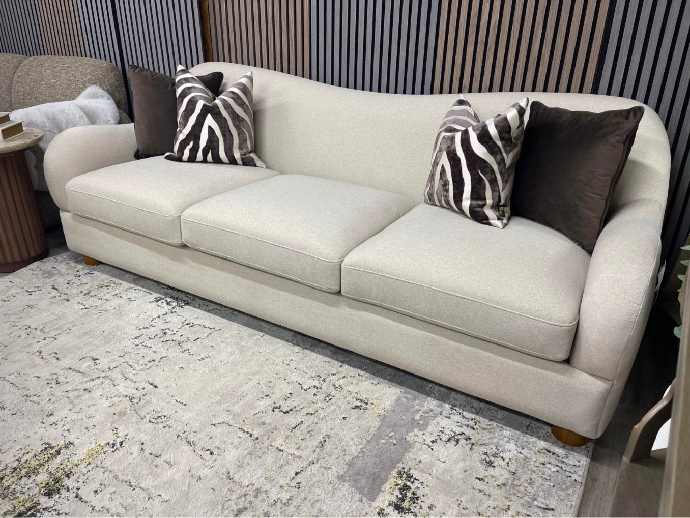 Mohair Velvet 3 Seater Sofa