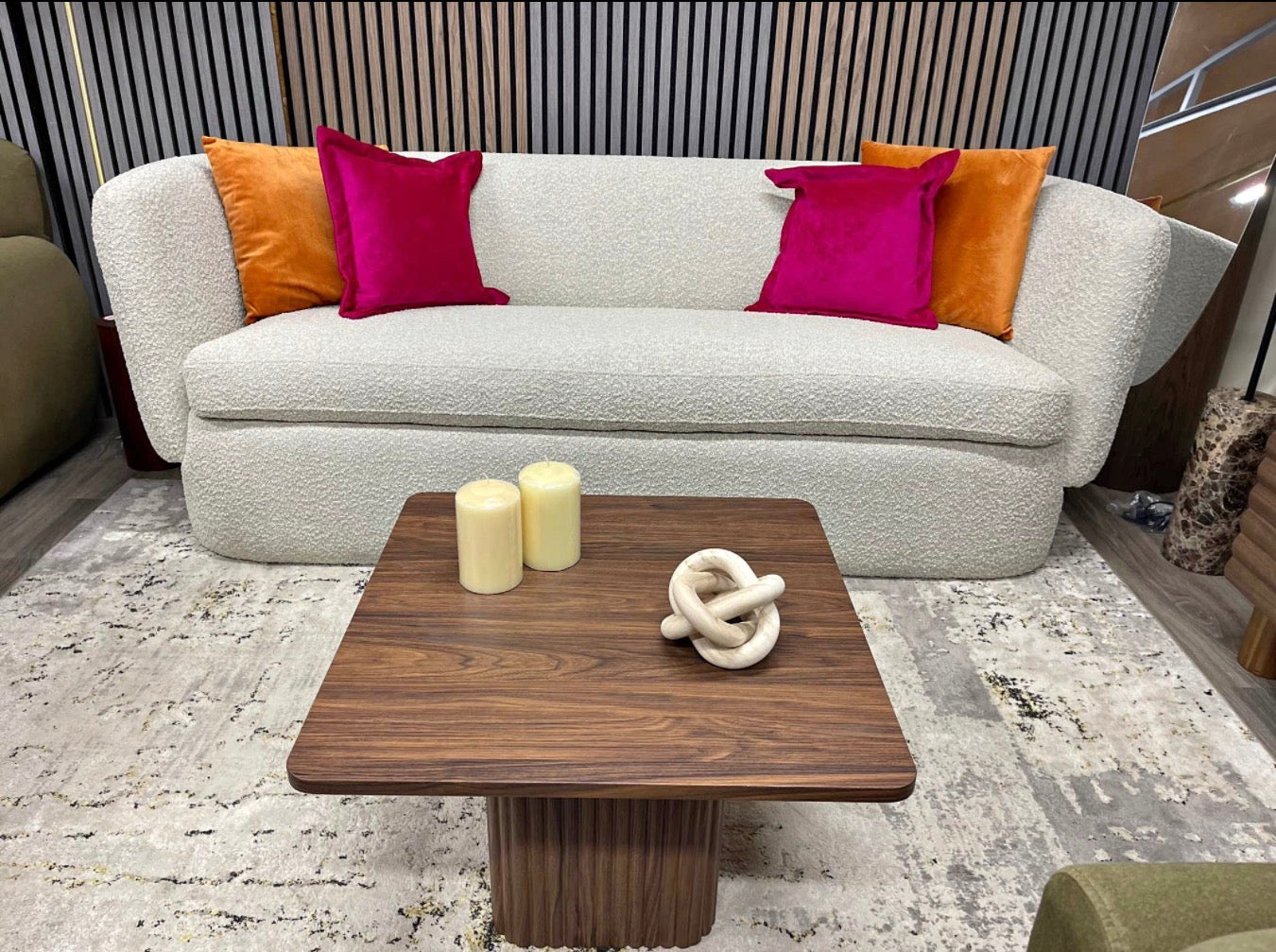 Miller Speckled Boucle 3 Seater Sofa