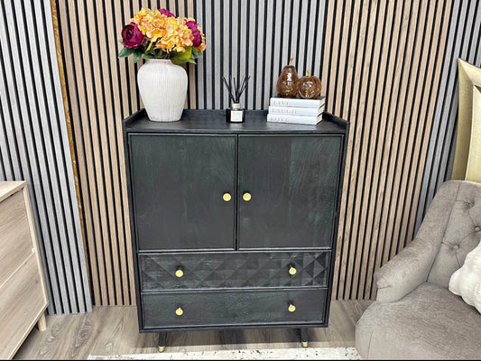 Next Mango Wood Cabinet