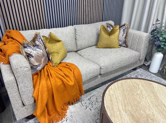 Halton Speckled Latte 3 Seater Sofa