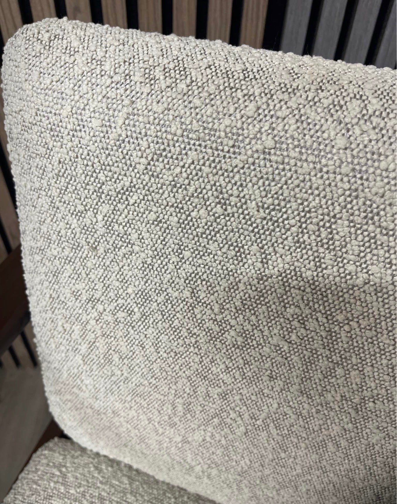 Set Of 2 Lola Speckled Stone Boucle Accent Chairs
