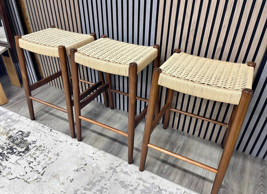 Wooden Kitchen Stools x3