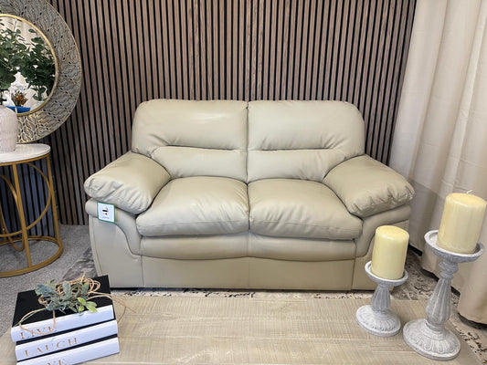 Beige Leather Sofa