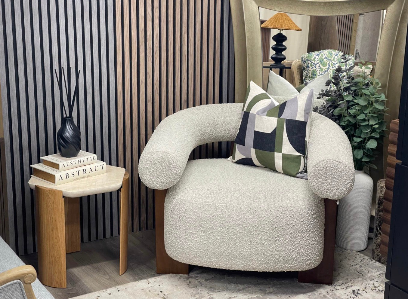 Speckled Boucle Armchair