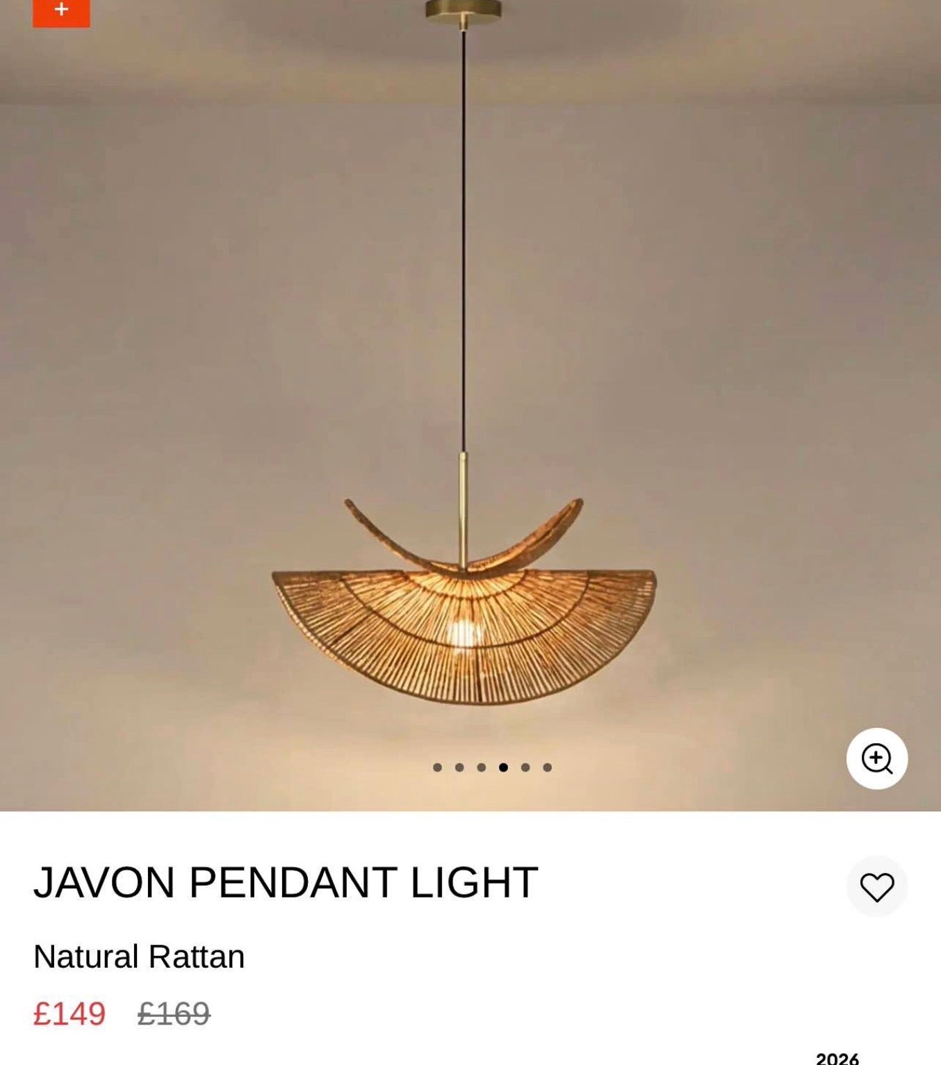 Natural Rattan Pendant Light