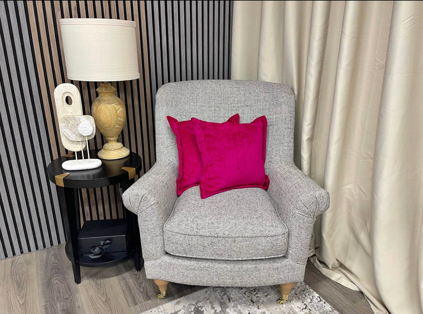 Next Chunky Weave Dove Grey Ashford Armchair