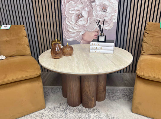 Marble Top Round Coffee Table