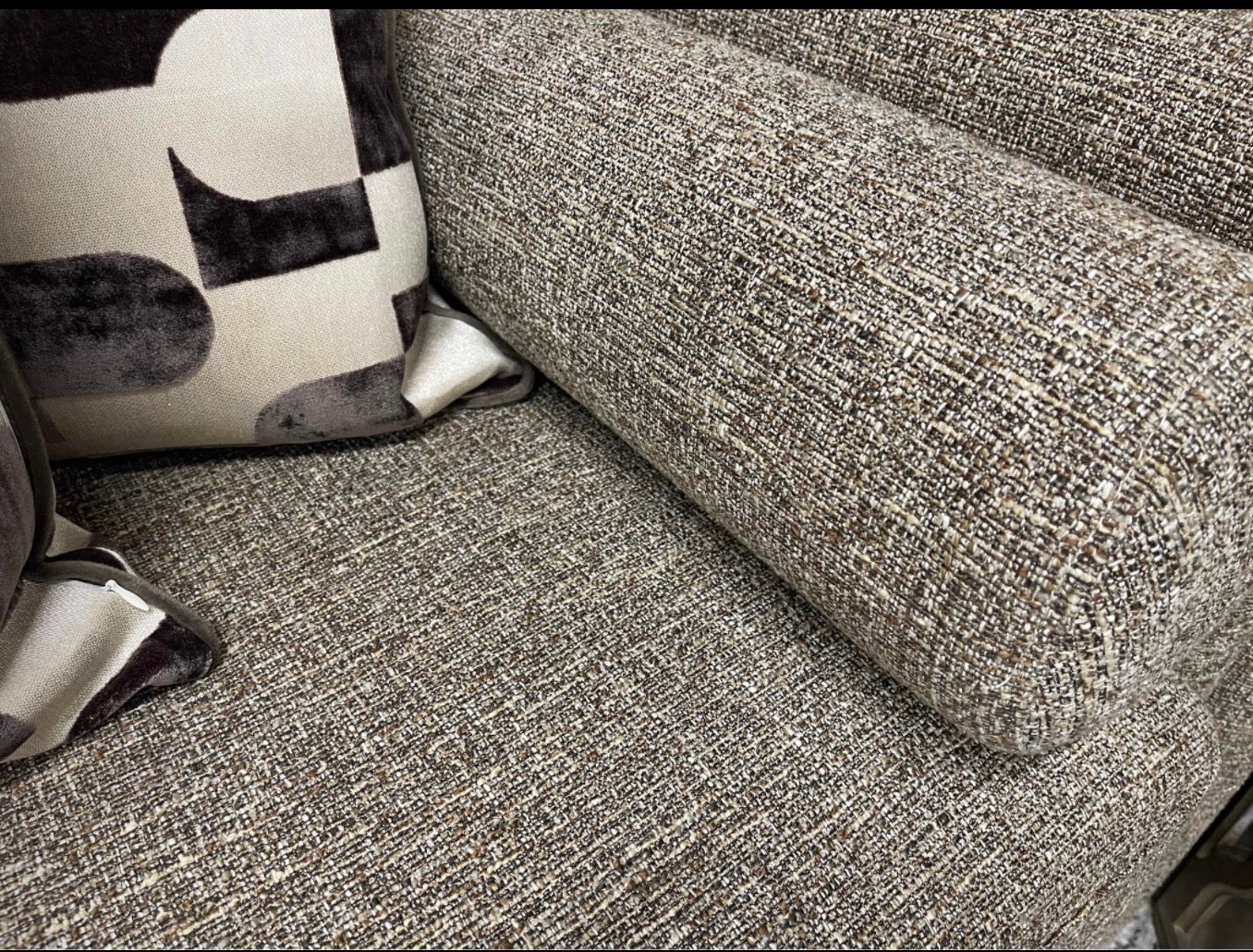 Speckled Cappuccino Boucle 3 Seater Sofa