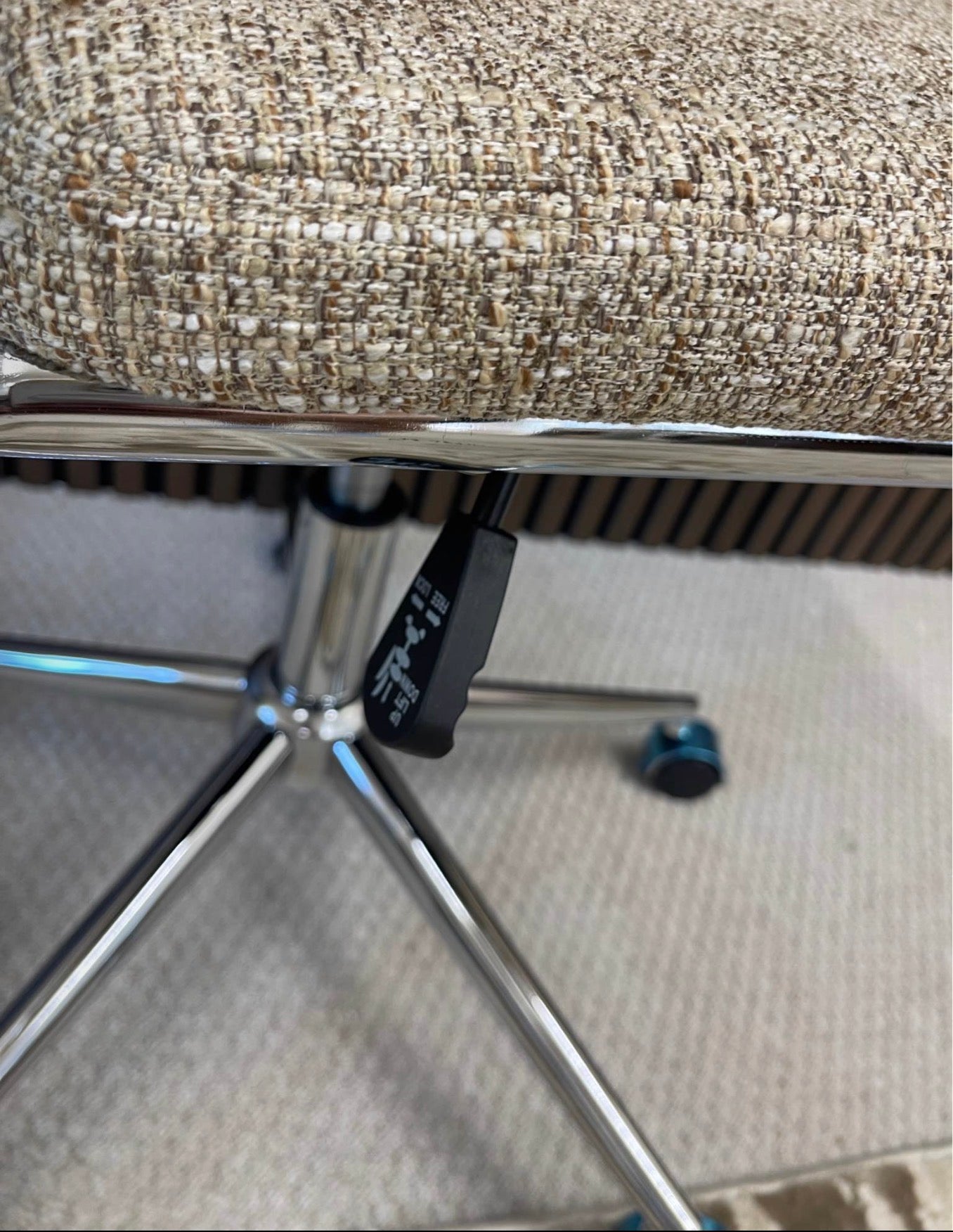 Speckled Latte Boucle Office Chair