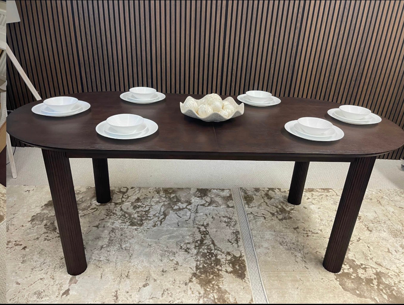 Skylar Oval Extendable Wooden Dining Table