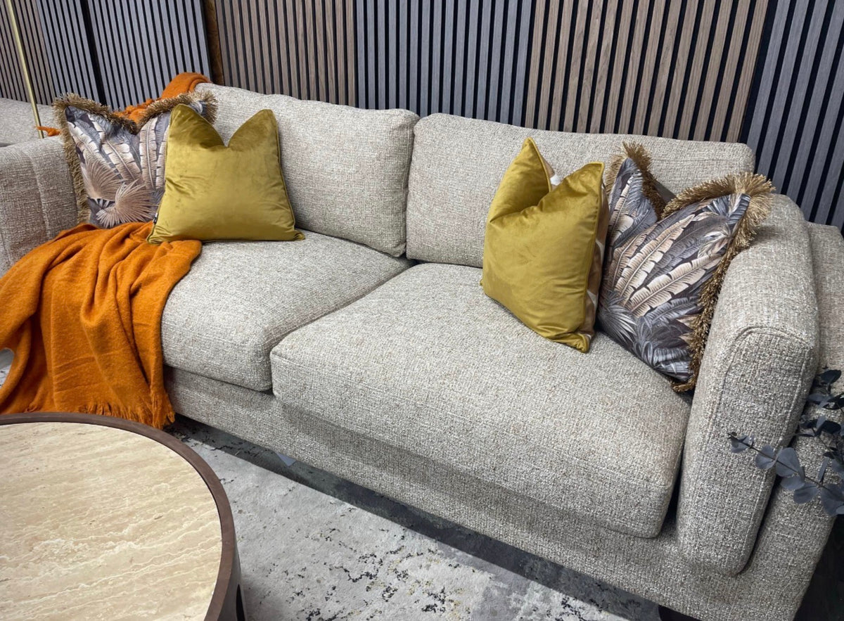 Halton Speckled Latte 3 Seater Sofa