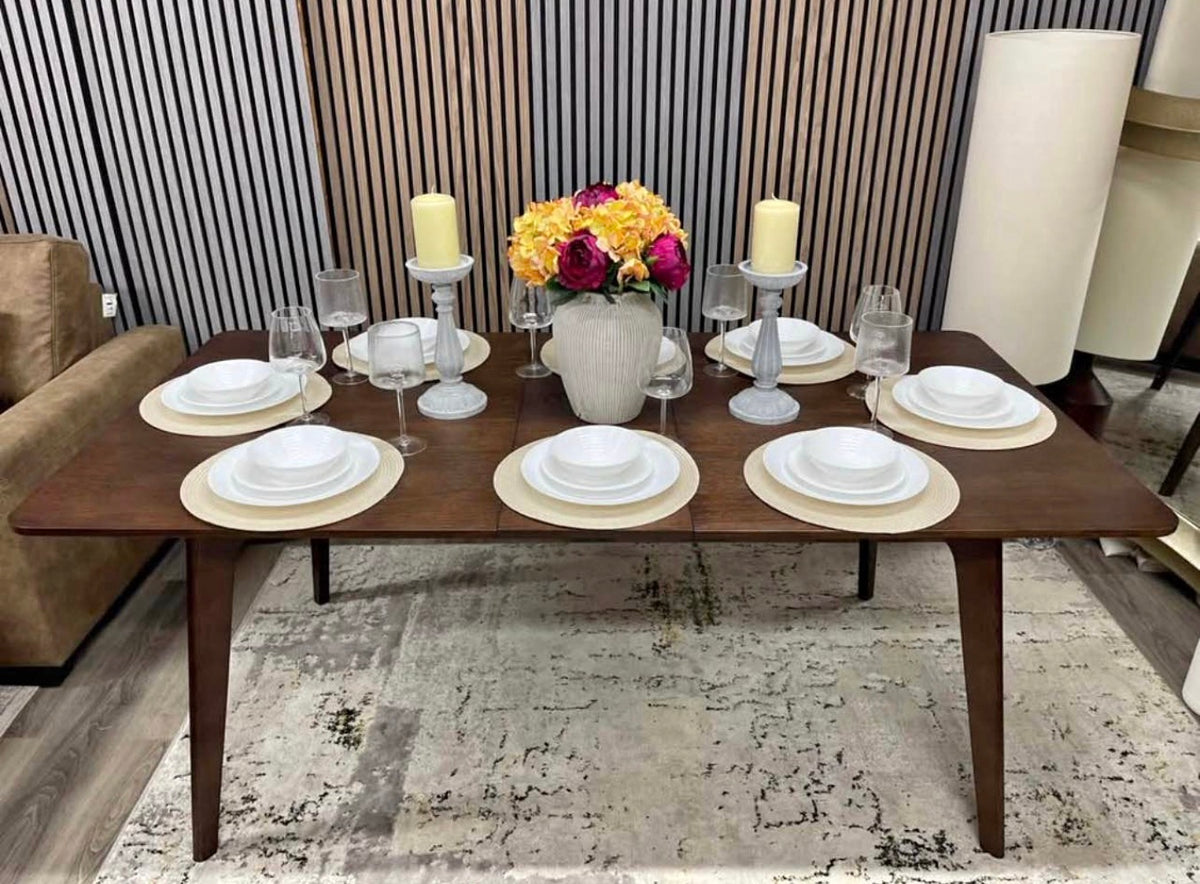 Rectangle Wooden Extendable Dining Table