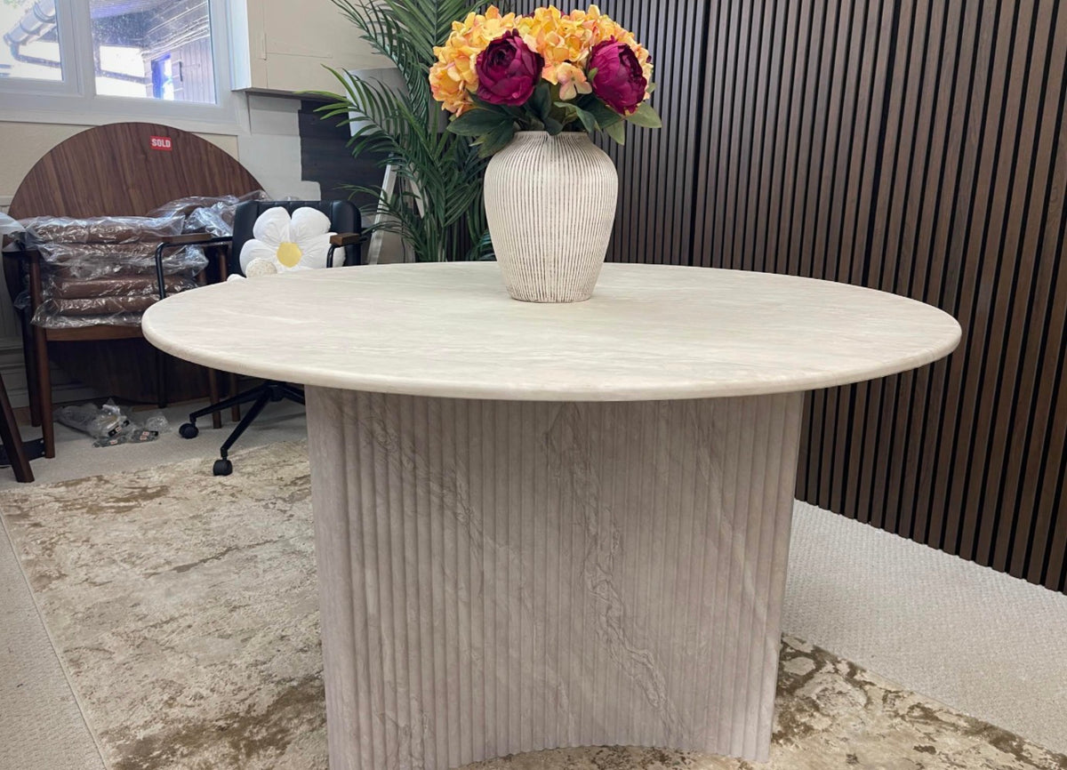 White Marble Round Dining Table