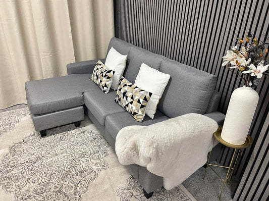 Grey Chaise Sofa (Left or Right)