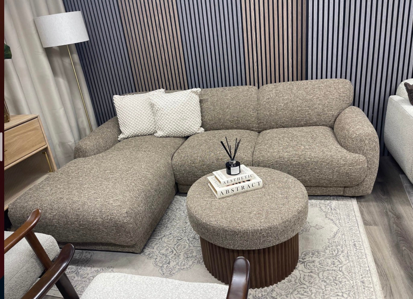 Cloud Left Hand Corner Sofa And Matching Storage Footstool