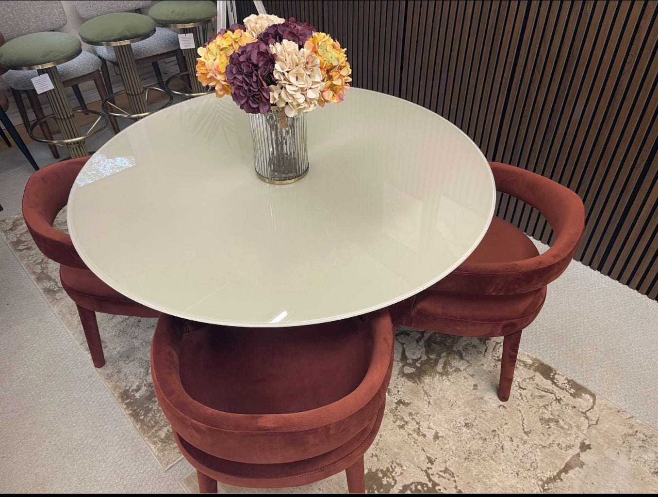 Glass Dining Table And 4 Dining Chairs