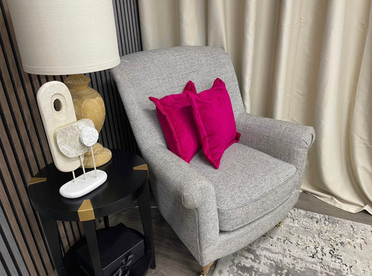 Next Chunky Weave Dove Grey Ashford Armchair