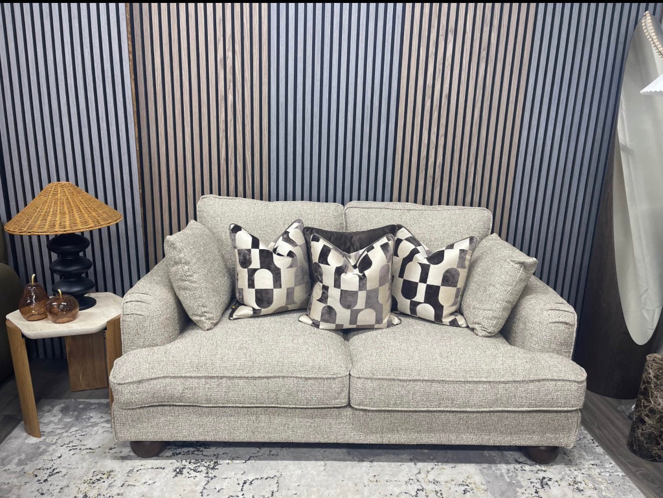 Speckled Stone Latte 2 Seater Sofa