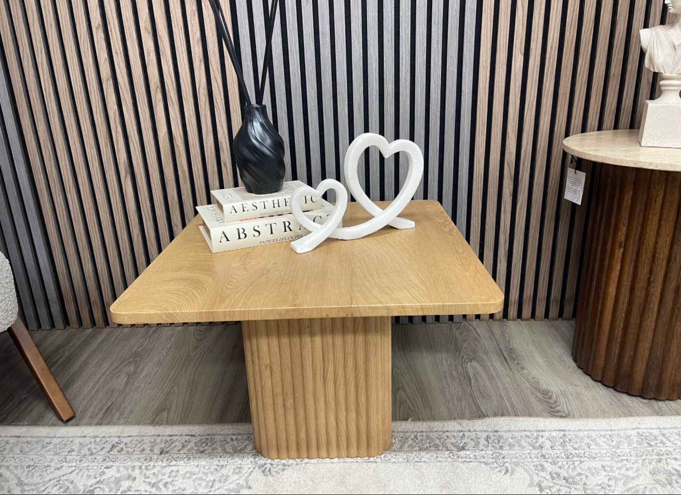 Square Oak Effect Coffee Table