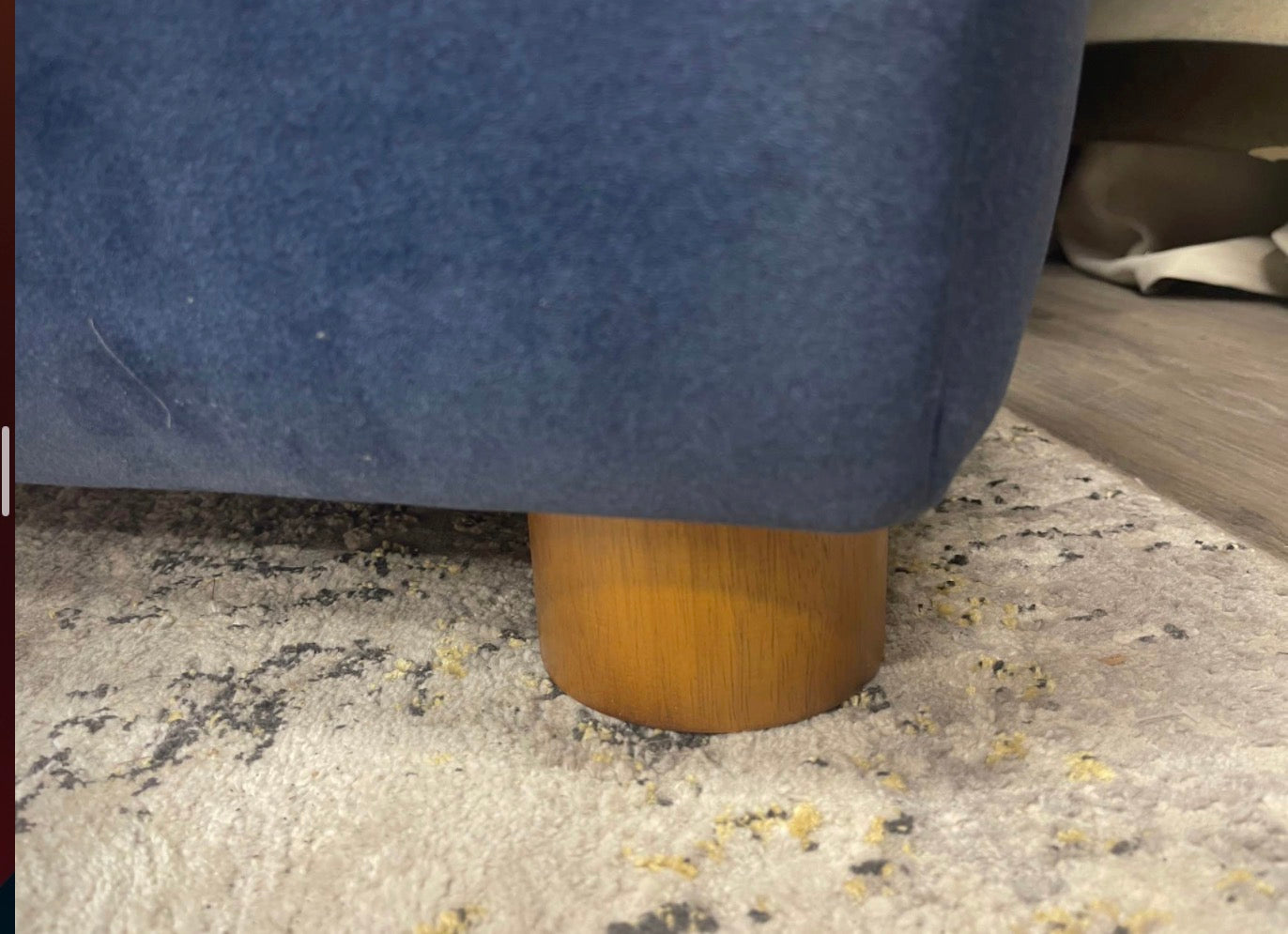 Mohair Ocean Blue Accent Chair