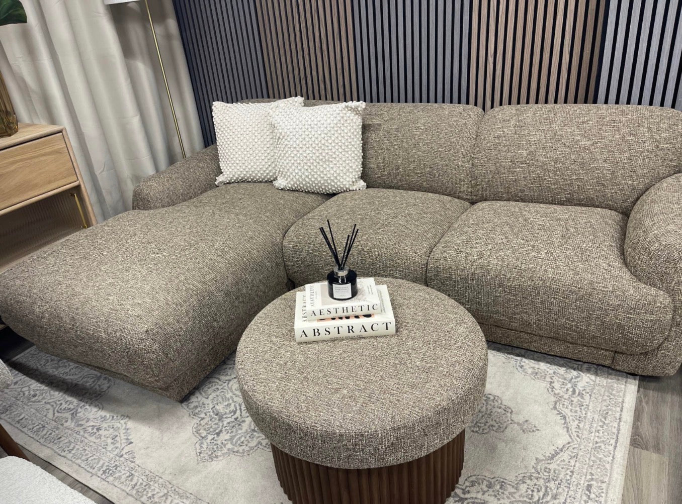 Cloud Left Hand Corner Sofa And Matching Storage Footstool